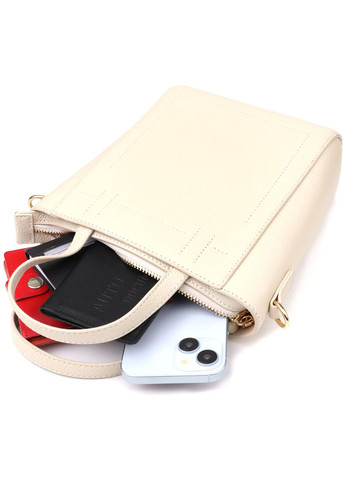 Сумка через плечо женская из натуральной кожи средняя Белый 39334 Vintage (355245263)