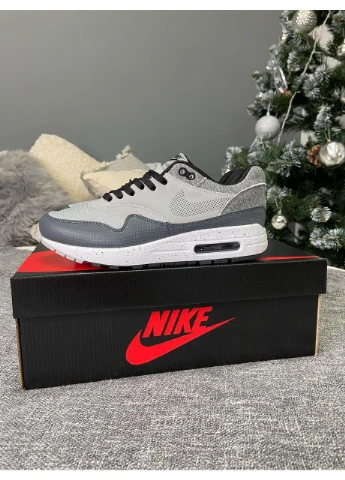 Серые демисезонные кроссовки мужские nike air max 1 se wolf grey найк аир макс No Brand