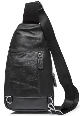 Мужская сумка-слинг кожаная черная 7579 Tiding Bag (336551867)