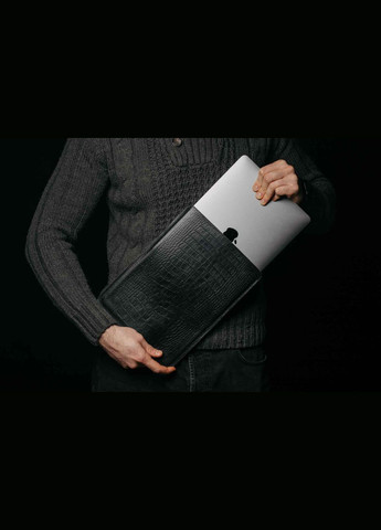 Кожаный чехол для MacBook FlatCase Черный Кайман 13.3 Skin and Skin (290850392)