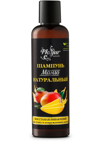 Восстанавливающий натуральный шампунь "Манго" для сухих и поврежденных волос 500ml (778282-29489) Mayur (368615639)