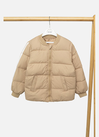 Бежева демісезонна куртка для дівчинки колір бежевий цб-00242824 No Brand