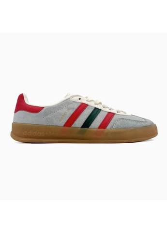 Сірі Осінні кросівки чоловічі adidas gazelle blue / red / green адідас газель No Brand
