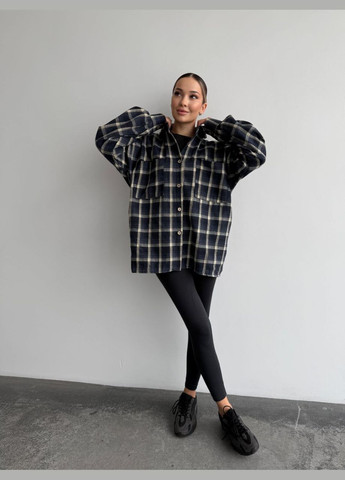 Черная повседневный, спортивная, кэжуал рубашка в клетку No Brand