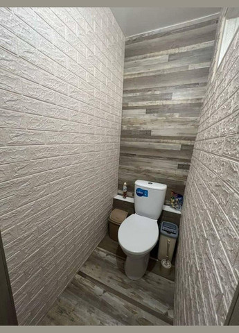 Самоклеюча декоративна 3D панель під цеглу бежева смужка 700х770х5мм 184 (3DPanda-0489) Sticker Wall (323154681)