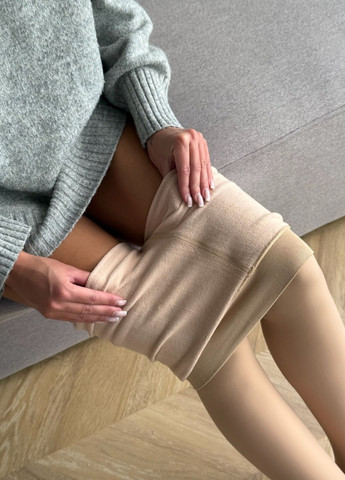 Бежеві колготки на флісі з імітацією голих ніжок арт. 061 (носок не утеплений) VIDCHUY (361948781)