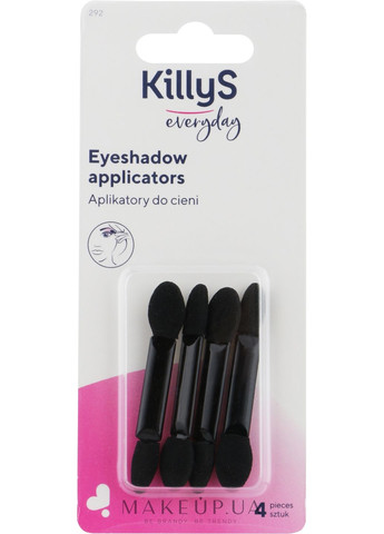 Аппликаторы для теней, 4 шт., черный 4шт (1285159-27060933) Killys (361931566)