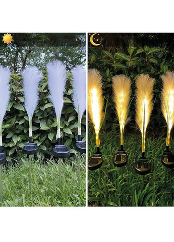 Комплект садових вуличних LED світильників очерету на сонячній батареї з теплим білим світлом 70 см 4 штуки (480693-Prob) Unbranded (340711358)