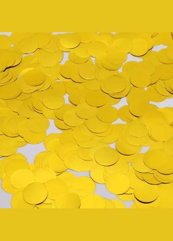 Конфетті круглий для свята 10 г 15 мм золотистий Jannet конфеті (330828007)