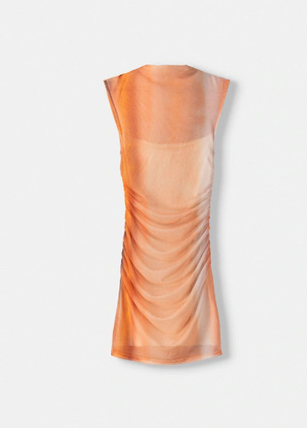Оранжевое кэжуал платье Bershka градиентное ("омбре")