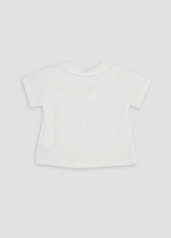Молочная летняя футболка с коротким рукавом для девочки цвет молочный цб-00242431 Miss Feriha
