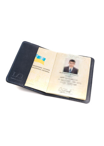 Обкладинка для паспорта натуральна шкіра (Чорний) LQ 101210 (278649336)