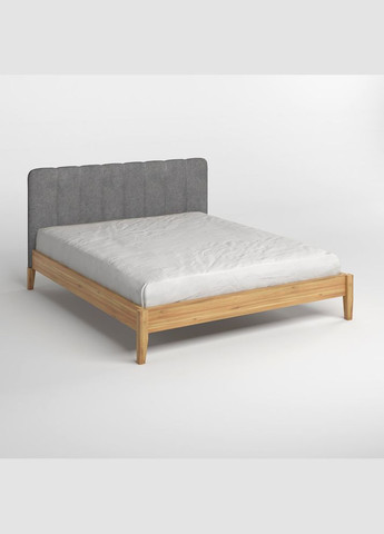 Двоспальне дерев'яне ліжко Лондон ДК /Аляска 93 (Сірий) Б1 140х200 см (MBG-6453) Mebigrand (368283283)