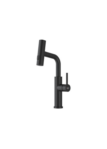 Змішувач на кухню водоспад з висувною лійкою чорний LB-35 Nett (336935092)
