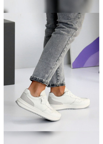 Білі жіночі кросівки з натуральної шкіри та замші Stilli Кросівки білі літо (349821252)