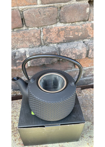 Чавунний чайник 1літр. KM-4833 в японському стилі для заварювання чаю/трав з емалевим покриттям усередині та ситечк Kamille (369717599)