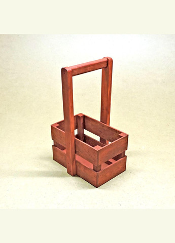 Подарочная корзинка из дерева Шелли 12х20 коралл (ПДК-0022114) No Brand (328909967)