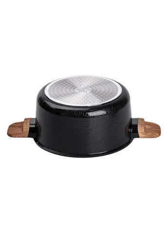 Алюминиевая кастрюля с керамическим антипригарным покрытием 3 л Ø 24 см черный MGC Jooki (358706422)