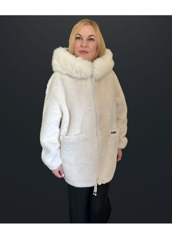 Женская шубка из эко меха с капюшоном и съемной опушкой Value Plus (358655611)