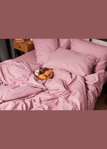 Комплект постільної білизни Satin Stripe полуторний 143х210 наволочки 4х50х70 (MS-820003553) Moon&Star Stripe Candy (288044246)