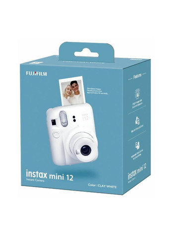 Набір камера Instax Mini 12, Фотопапір 50 шт, Чохол, Фотоальбом 108 фото Білий Fujifilm (329191782)