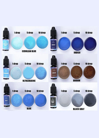 Рідкі барвники для виготовлення мила та свічок, 18 кольорів, набір рідких пігментів No Brand (369802973)