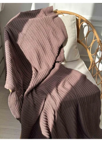 Плед 200х220 см COTTON шоколадный Прованс (382741090)