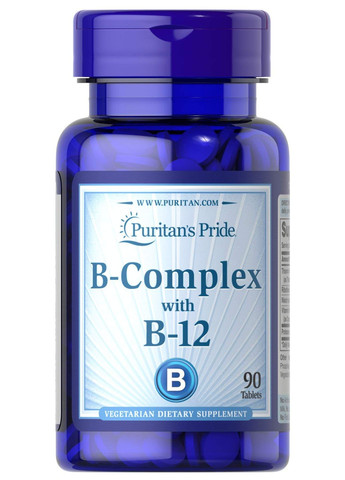 Витамины группы В Puritan's Pride Vitamin B-Complex and Vitamin B-12 90tablets Puritans Pride (293292835)