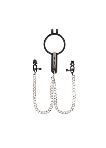 Розширювач рота із затискачами для сосків Sins "Humiliate Mouth" чорний-сріблястий Chisa (303893404)