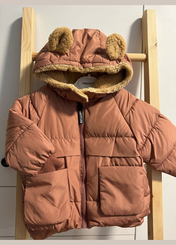 Коричневая демисезонная куртка для детей еврозима коричневая 10604 No Brand