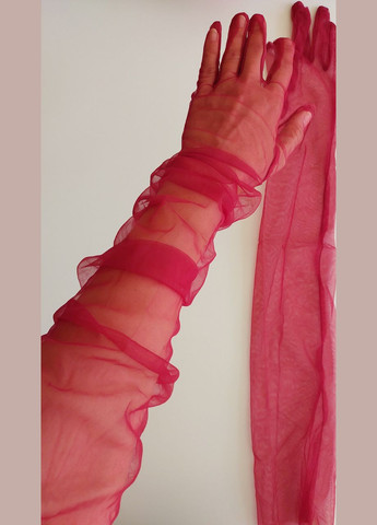 Фатинові довгі рукавички однотонні No Brand (313286132)