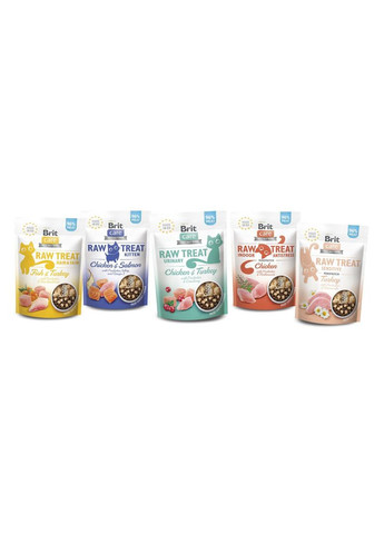 Лакомство для кошек Brit Raw Treat Urinary Freeze-dried с курицей и индейкой, 40 г Brit Care (355255334)