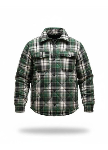 Зеленая демисезонная демисезонная мужская куртка клетчатая зеленая Freedom