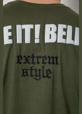 Хаки (оливковая) футболка мужская с принтом,, 244r2126 Andi
