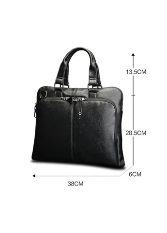 Мужская сумка портфель ПУ кожа 38х28,5 см черная ProDobro (398096137)