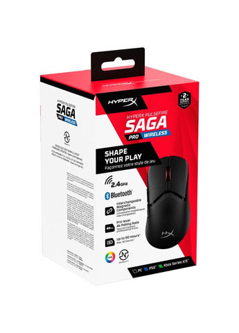 Мышь Pulsefire Saga Black (A2PB2AA) HyperX (325816390)