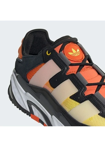 Чорні кросівки чоловічі niteball shoes black/orange id8074 adidas