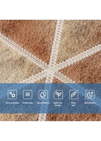 Панель стеновая 3D 700х700х4мм Ромбы коричневые винтаж SW-00002007 Sticker Wall (353967874)