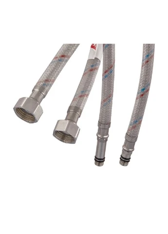 Гнучкі шланги для змішувача 1/2'' M10 силіконові 60 см 2 шт No Brand ZX3030 (400575103)