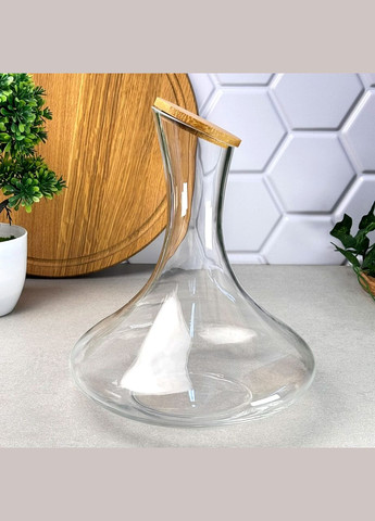 Скляний декантер для вина 1800 мл з кришкою No Brand (322650311)