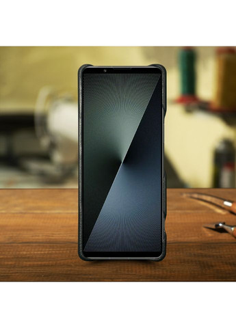 Шкіряна накладка Reptile для Sony Xperia 1 VII Чорний (79369) Stenk (359472525)
