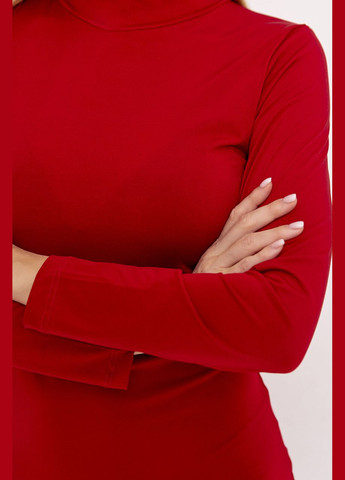 Красное вечернее женское платье миди под горло - молочный Lurex