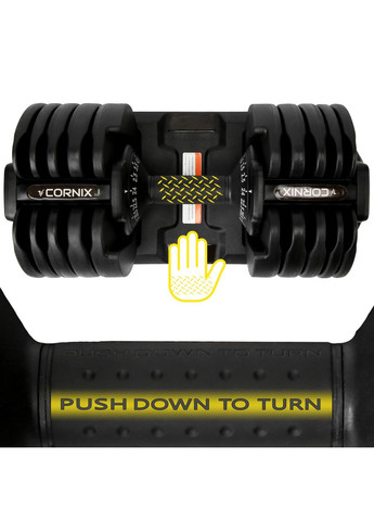 Гантель з регульованою вагою 2.5-24 кг XR-0405 Black Cornix (372925237)