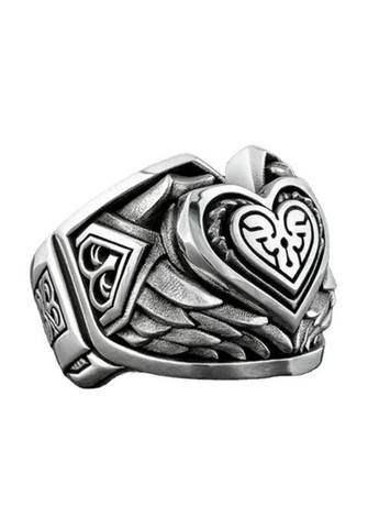 Чудова каблучка срібні Крила Ангела тримають серце розмір 19 Fashion Jewelry (289355704)