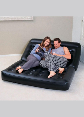 Двуспальный надувной диван трансформер 75056 с электронасосом 188 х 152 х 64 см Bestway (323217283)