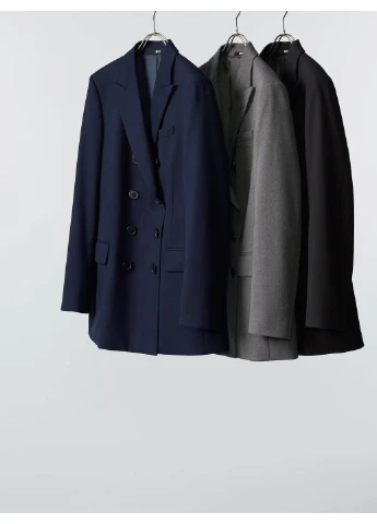 Серый женский жакет Uniqlo меланжевый - демисезонный