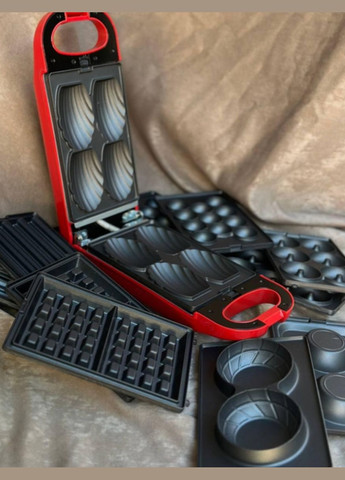 Мультипекар SK-BBQ-836 з антипригарним покриттям 6в1 700 Вт червоний Sokany (346494073)