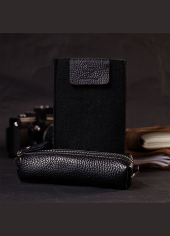 Практична шкіряна ключниця GRANDE PELLE чорна (sku_11637) No Brand (327819993)