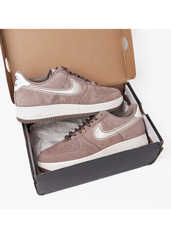 Коричневые демисезонные кроссовки air force 1 07 lv8 cob brown hj4465-200 Nike