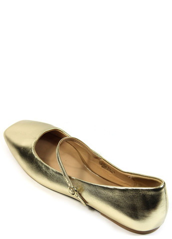 Жіночі жіночі балетки Only | золоті однотонні штучна шкіра (369164290)